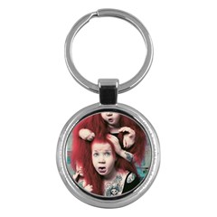 Creepy Monster Student At Classroom Key Chain (round) by dflcprintsclothing