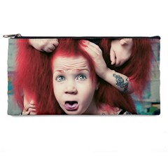 Creepy Monster Student At Classroom Pencil Case by dflcprintsclothing