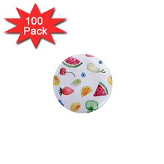 Fruit Summer Vitamin Watercolor 1  Mini Magnets (100 Pack)  by Wegoenart