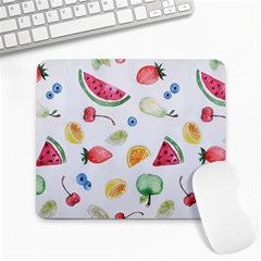 Fruit Summer Vitamin Watercolor Large Mousepads by Wegoenart