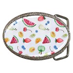 Fruit Summer Vitamin Watercolor Belt Buckles Front