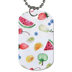 Fruit Summer Vitamin Watercolor Dog Tag (one Side) by Wegoenart