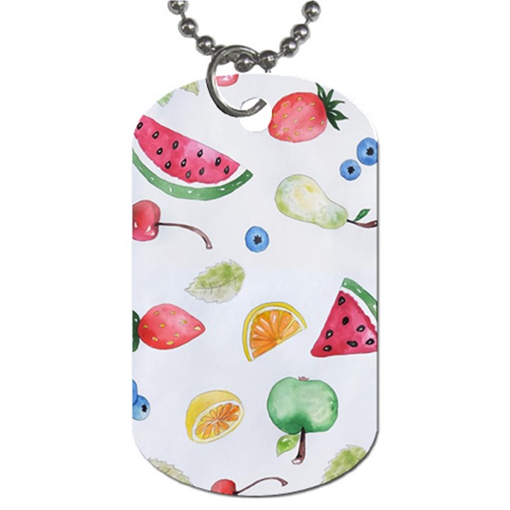 Fruit Summer Vitamin Watercolor Dog Tag (One Side)