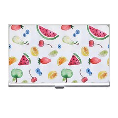 Fruit Summer Vitamin Watercolor Business Card Holder by Wegoenart