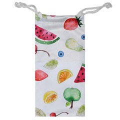 Fruit Summer Vitamin Watercolor Jewelry Bag by Wegoenart