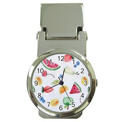 Fruit Summer Vitamin Watercolor Money Clip Watches by Wegoenart