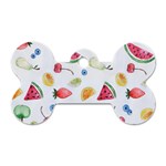 Fruit Summer Vitamin Watercolor Dog Tag Bone (One Side) Front