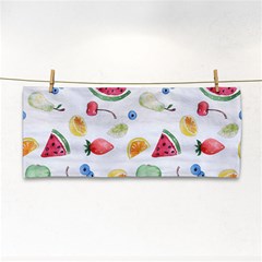 Fruit Summer Vitamin Watercolor Hand Towel by Wegoenart