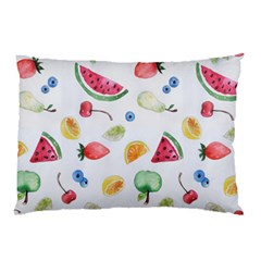 Fruit Summer Vitamin Watercolor Pillow Case by Wegoenart