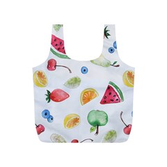 Fruit Summer Vitamin Watercolor Full Print Recycle Bag (s) by Wegoenart