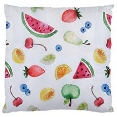 Fruit Summer Vitamin Watercolor Standard Flano Cushion Case (one Side) by Wegoenart