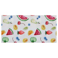 Fruit Summer Vitamin Watercolor Banner And Sign 8  X 4  by Wegoenart