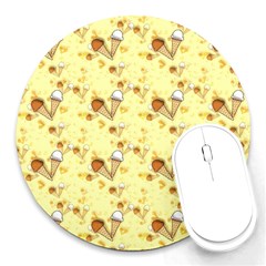 Ice Cream Cone Dessert Round Mousepads by Wegoenart