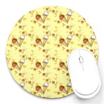 Ice Cream Cone Dessert Round Mousepads Front