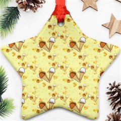 Ice Cream Cone Dessert Ornament (star) by Wegoenart