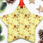 Ice Cream Cone Dessert Star Ornament (Two Sides) Front