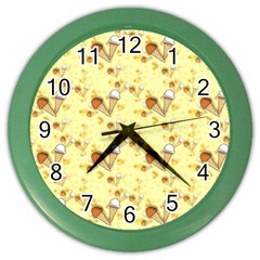 Ice Cream Cone Dessert Color Wall Clock