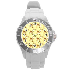 Ice Cream Cone Dessert Round Plastic Sport Watch (l) by Wegoenart