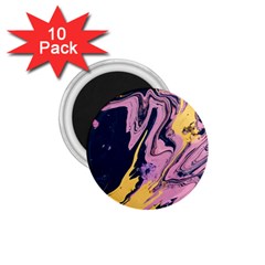 Pink Black And Yellow Abstract Painting 1 75  Magnets (10 Pack)  by Wegoenart