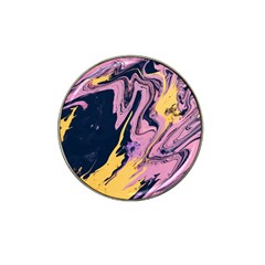 Pink Black And Yellow Abstract Painting Hat Clip Ball Marker by Wegoenart