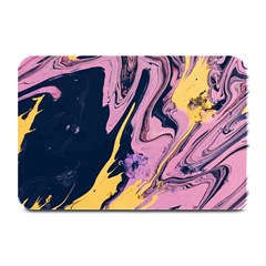 Pink Black And Yellow Abstract Painting Plate Mats by Wegoenart