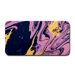 Pink Black And Yellow Abstract Painting Medium Bar Mats by Wegoenart