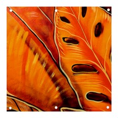 Orange Leaves Nature Pattern Banner And Sign 3  X 3 