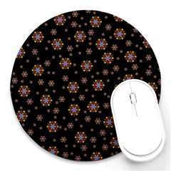 Mandala Drawing Artistic Model Round Mousepads