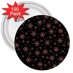 Mandala Drawing Artistic Model 3  Buttons (100 pack) 