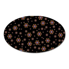 Mandala Drawing Artistic Model Oval Magnet