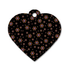 Mandala Drawing Artistic Model Dog Tag Heart (Two Sides)