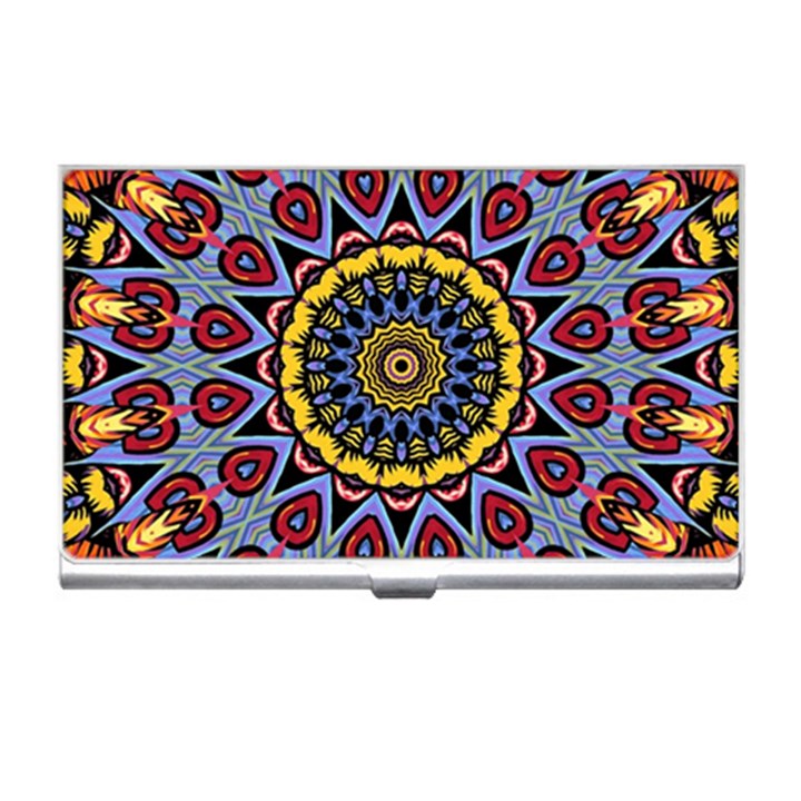 Kaleidoscope Mandala Colorful Business Card Holder