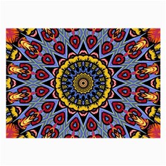 Kaleidoscope Mandala Colorful Large Glasses Cloth (2 Sides) by Wegoenart