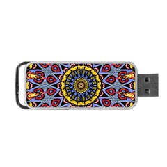 Kaleidoscope Mandala Colorful Portable Usb Flash (one Side) by Wegoenart