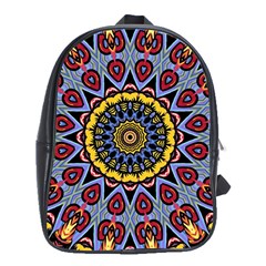 Kaleidoscope Mandala Colorful School Bag (xl) by Wegoenart