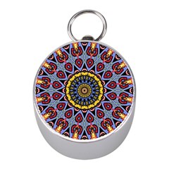 Kaleidoscope Mandala Colorful Mini Silver Compasses by Wegoenart