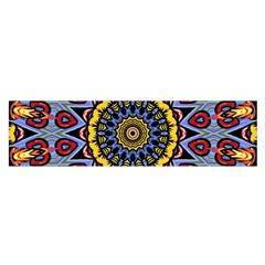 Kaleidoscope Mandala Colorful Oblong Satin Scarf (16  X 60 ) by Wegoenart