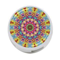 Rosette Mandala Ornament Wallpaper 4-port Usb Hub (one Side) by Wegoenart