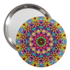 Rosette Mandala Ornament Wallpaper 3  Handbag Mirrors by Wegoenart