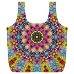 Rosette Mandala Ornament Wallpaper Full Print Recycle Bag (xl) by Wegoenart