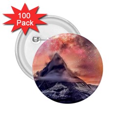 Mountain Cosmos Universe Nature 2 25  Buttons (100 Pack)  by Wegoenart