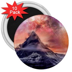 Mountain Cosmos Universe Nature 3  Magnets (10 Pack) 