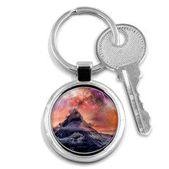 Mountain Cosmos Universe Nature Key Chain (round) by Wegoenart