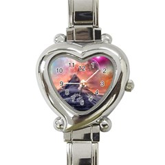 Mountain Cosmos Universe Nature Heart Italian Charm Watch by Wegoenart