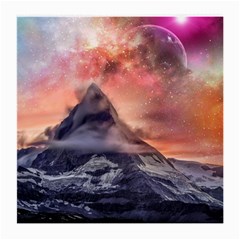 Mountain Cosmos Universe Nature Medium Glasses Cloth (2 Sides) by Wegoenart