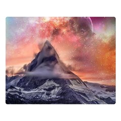 Mountain Cosmos Universe Nature Double Sided Flano Blanket (large)  by Wegoenart