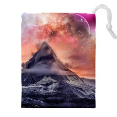 Mountain Cosmos Universe Nature Drawstring Pouch (5xl) by Wegoenart