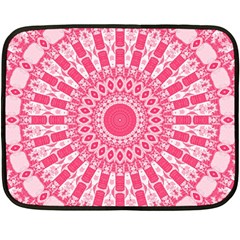 Mandala Pink Abstract Fleece Blanket (mini) by Wegoenart