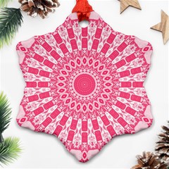 Mandala Pink Abstract Ornament (snowflake) by Wegoenart