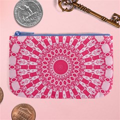 Mandala Pink Abstract Large Coin Purse by Wegoenart